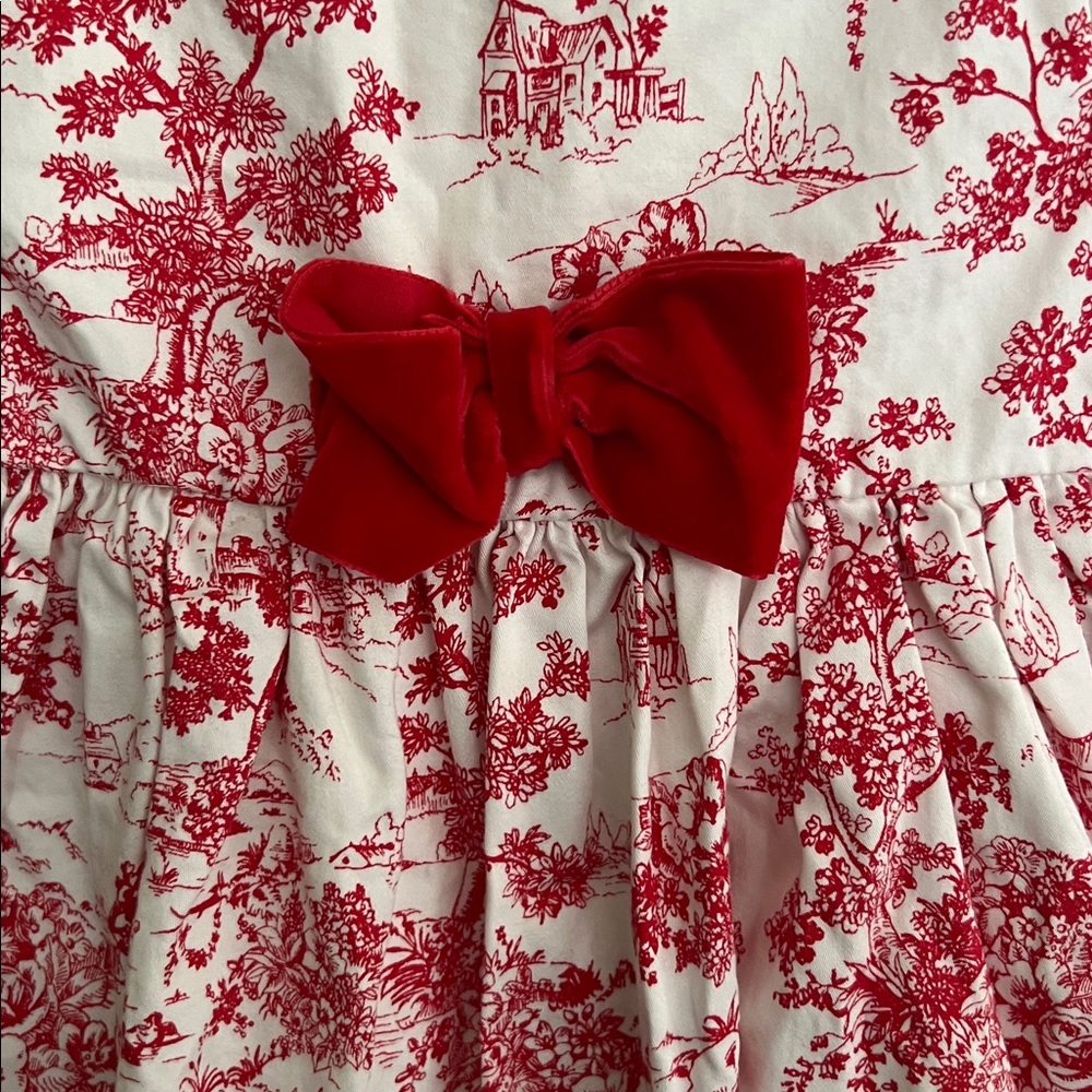 Janie and Jack Red Toile Baby Dress - Picture 6 of 6